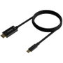 Aisens Cable Conversor USB-C a HDMI 4K@30Hz, 1.8m, Negro